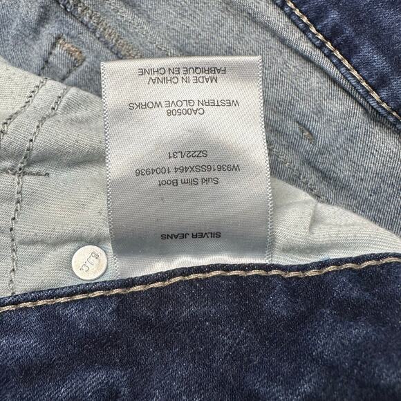 Silver Jeans Co Sukl Slim Boot Jeans WMN US22 High Rise Medium Wash Cotton Blend - Picture 6 of 6